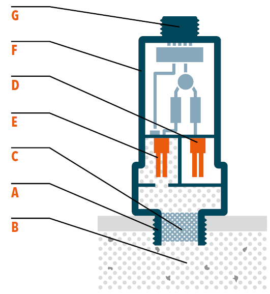 Functional principle of Trafag’s gas density sensor