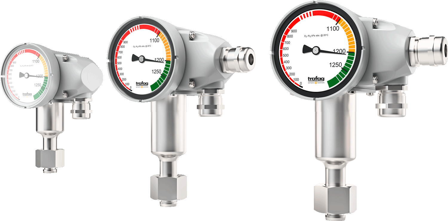 The complete portfolio: 8719 gas density monitor with up to five switching outputs, 8729 hybrid gas density monitor with additional analog output and 8739 hybrid gas density monitor with additional digital output (Modbus/RS485).