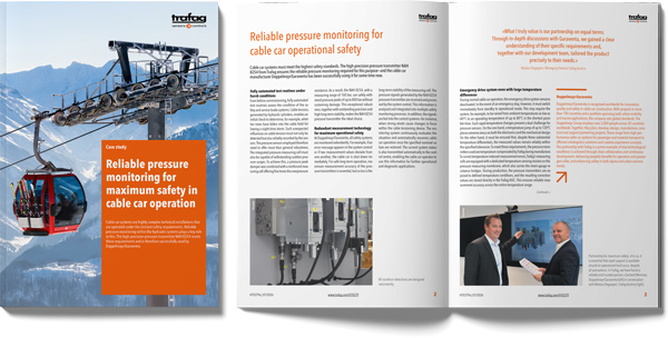 Case study picture "Reliable pressure monitoring for maximum safety in cable car operation"