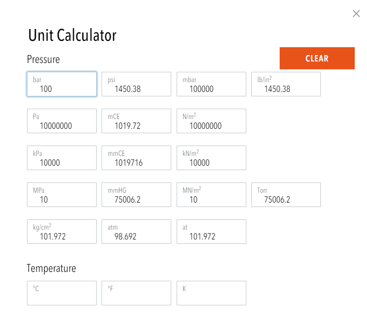 Pressure converter / Unit calculator