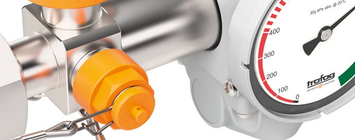 Close up: Valve on Trafag gas density monitor
