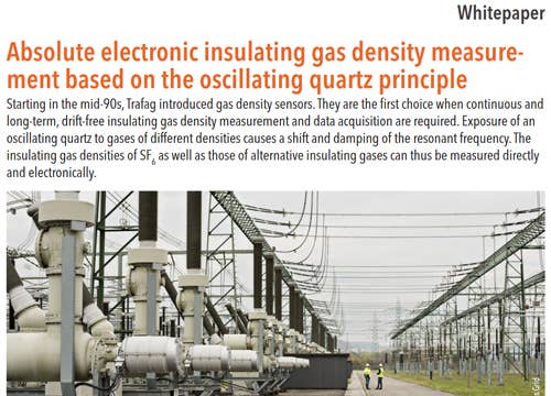 Couverture du livre blanc "Mesure électronique absolue de la densité des gaz isolants basée sur le principe du quartz oscillant".