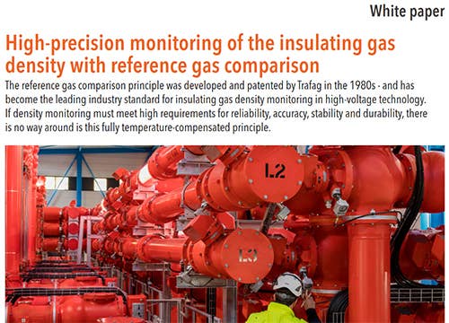 Cover of whitepaper "Absolute electronic insulating gas density measurement based on the oscillating quartz principle"